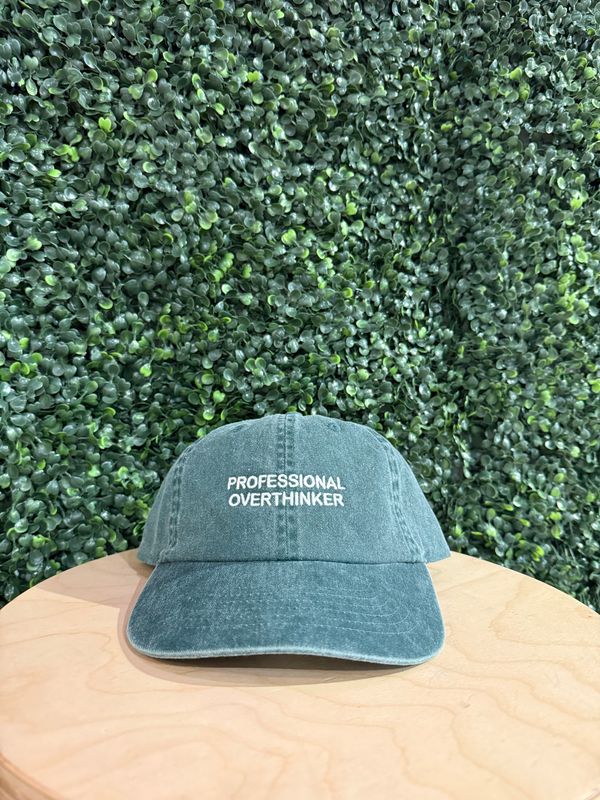 Professional Overthinker Hat Green