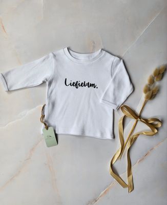 COTTON LONG SLEEVE CREW NECK T-SHIRT | WHITE LIEFIELAM