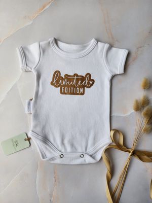 COTTON CREW NECK ONESIE SHORT SLEEVE | WHITE | LIMITED EDITION