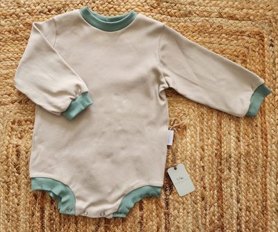 OVERSIZED COTTON ONESIES | STONE &amp; SAGE | TWO-TONED