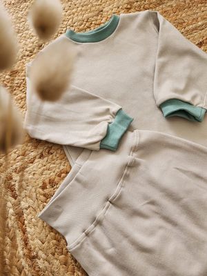 OVERSIZED COTTON ONESIES | STONE &amp; SAGE | TWO-TONED