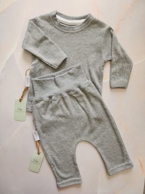 COTTON FOOTLESS LEGGING | GREY