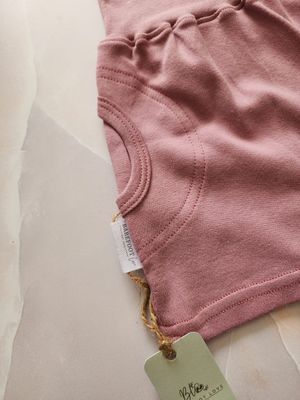COTTON PUFFY SHORTS | DUSTY PINK
