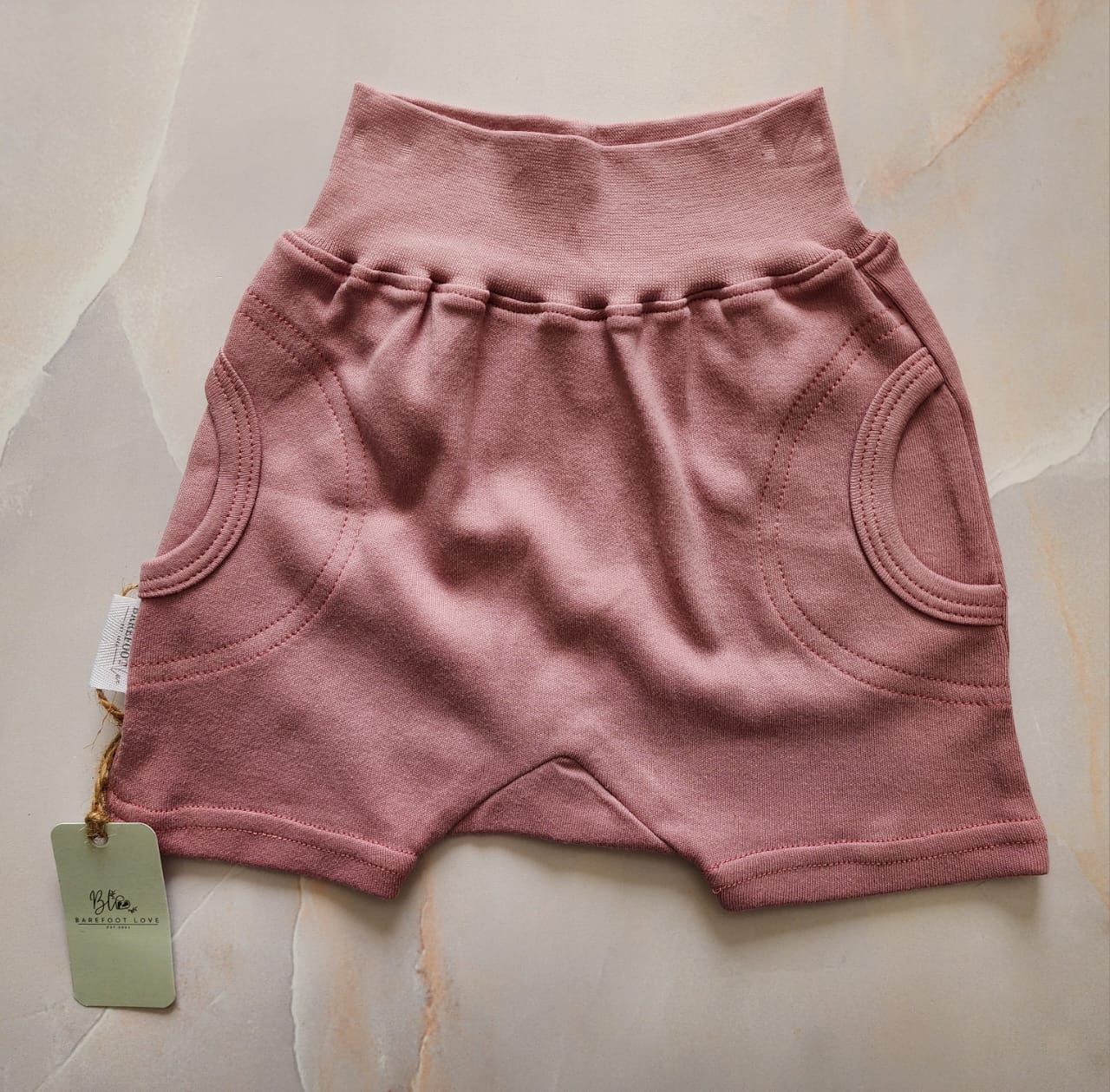 COTTON PUFFY SHORTS | DUSTY PINK