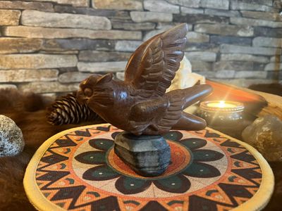 Flying Owl Kuripe - Sawo Wood - Handmade