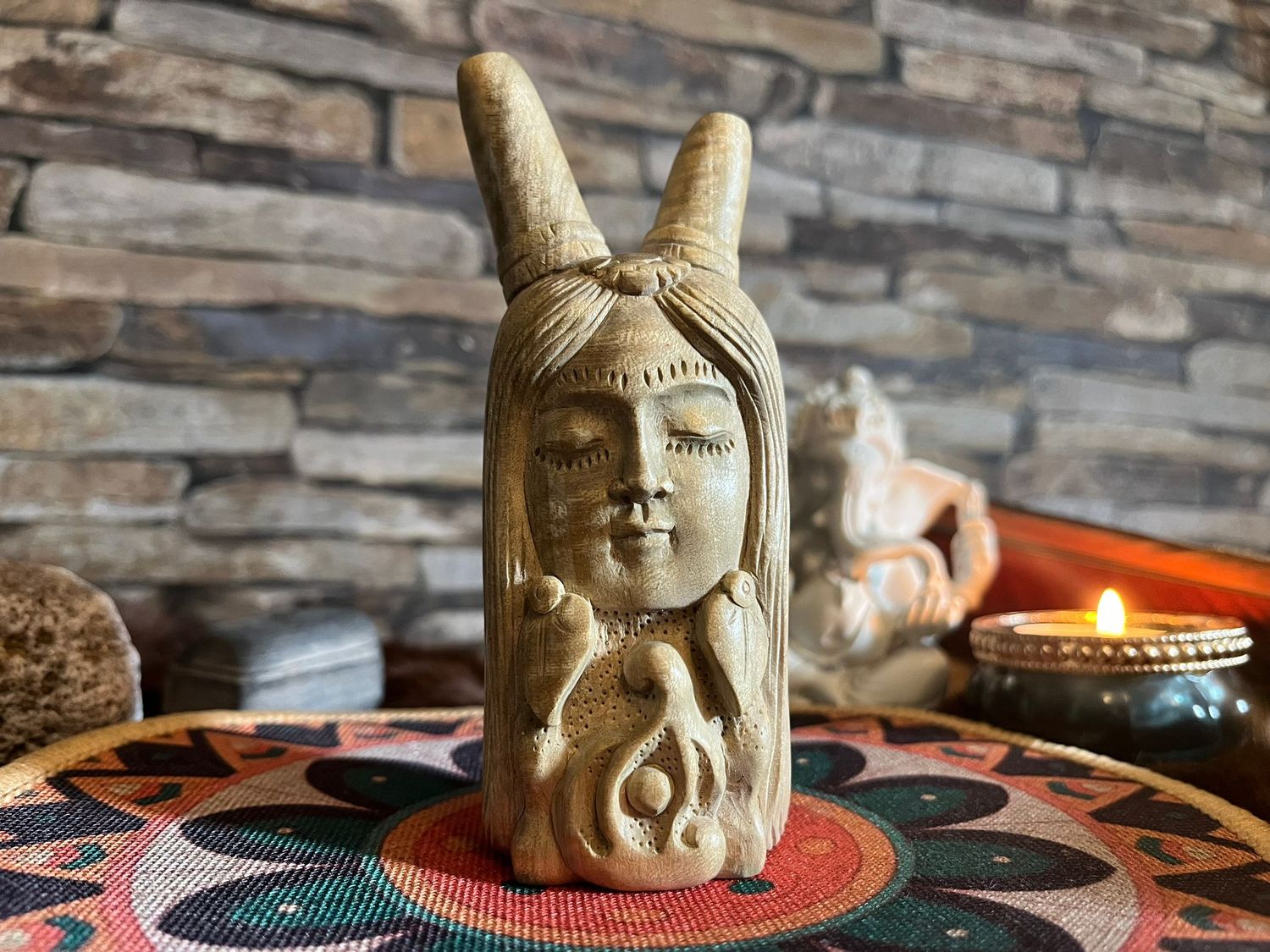 Pachamama Kuripe - Crocodile Wood - Handmade