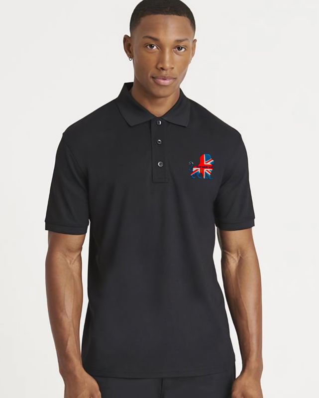 Reform red lion polo- black