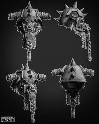 Feramo broken horn helmet