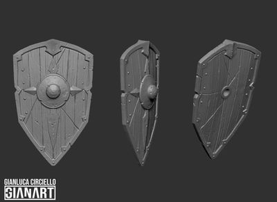 Knight wooden shield
