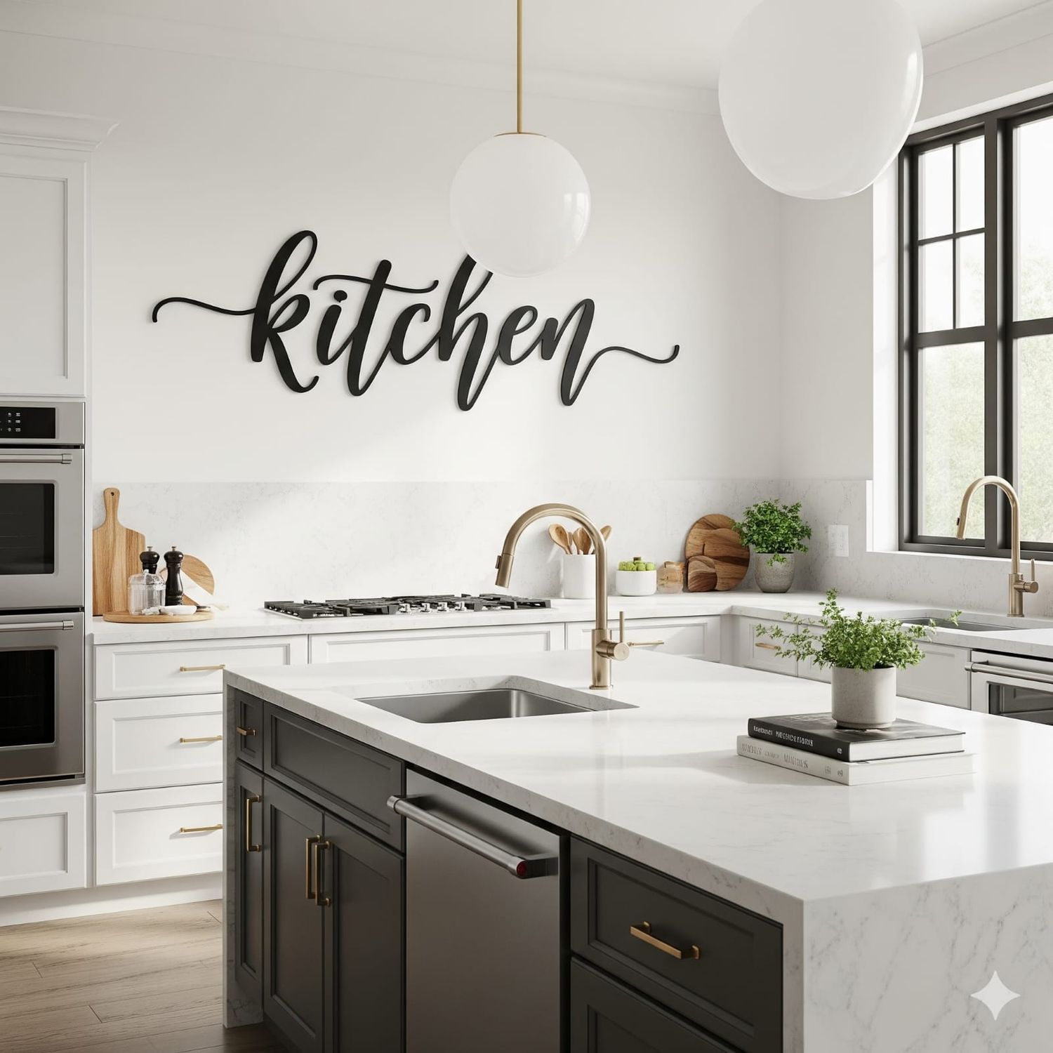 ROTULO PALABRA KITCHEN DE PVC DE 10 MILIMETROS EN COLOR NEGRO,BLANCO O EL QUE UD. NECESITE TAMAÑO: 90 CMS DE LARGO X 50 CMS DE ALTO