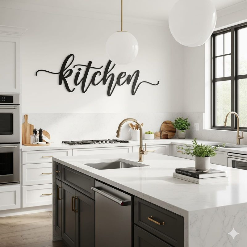 ROTULO PALABRA KITCHEN DE PVC DE 10 MILIMETROS EN COLOR NEGRO,BLANCO O EL QUE UD. NECESITE TAMAÑO: 90 CMS DE LARGO X 50 CMS DE ALTO