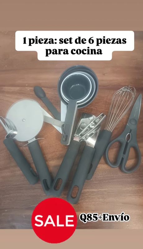 SALE DE SET DE 6 PIEZAS PARA COCINA MARCA MADE BY DESIGN