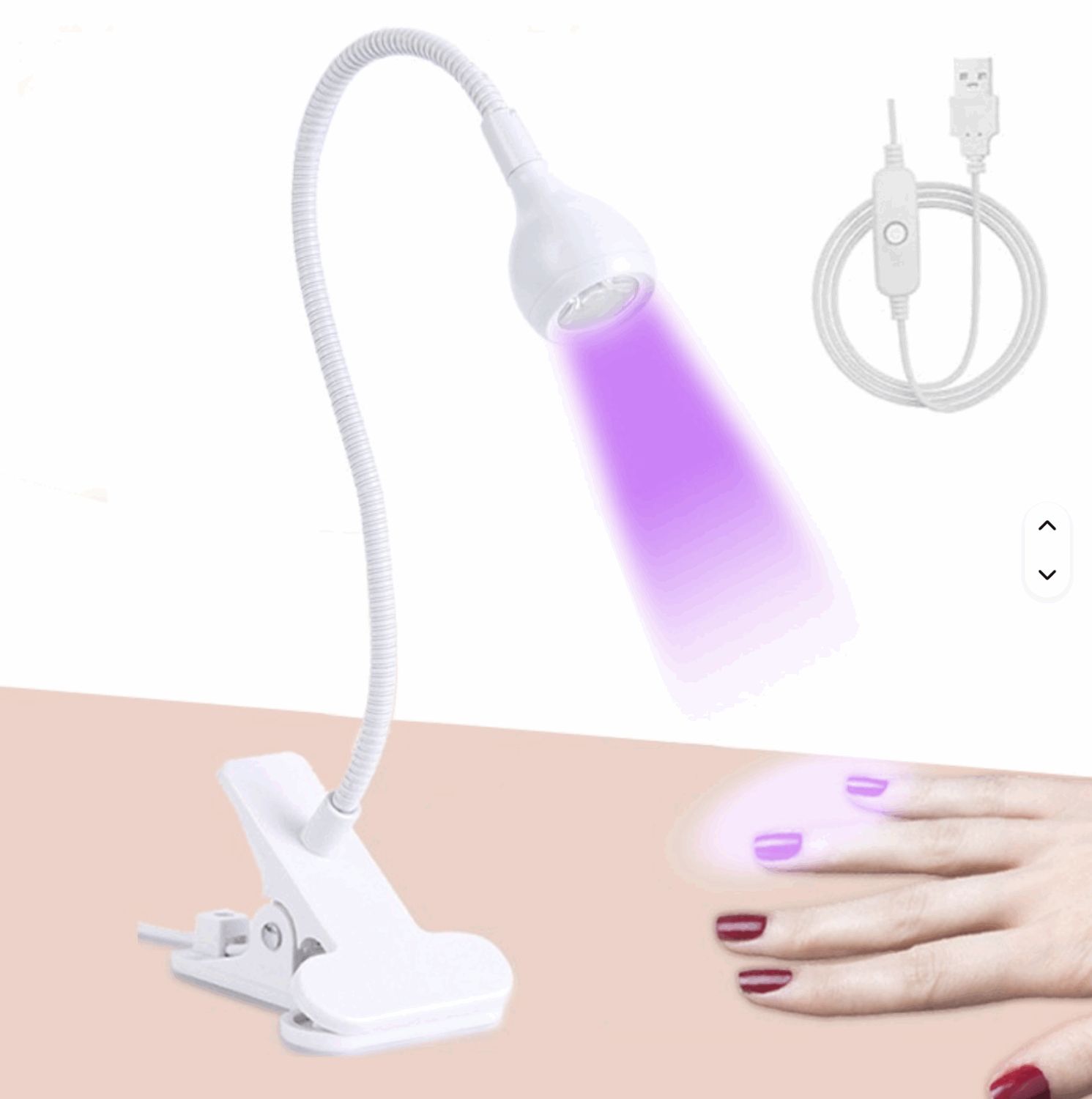 LÁMPARA BLANCA UV LED FLEXIBLE PARA MANICURA