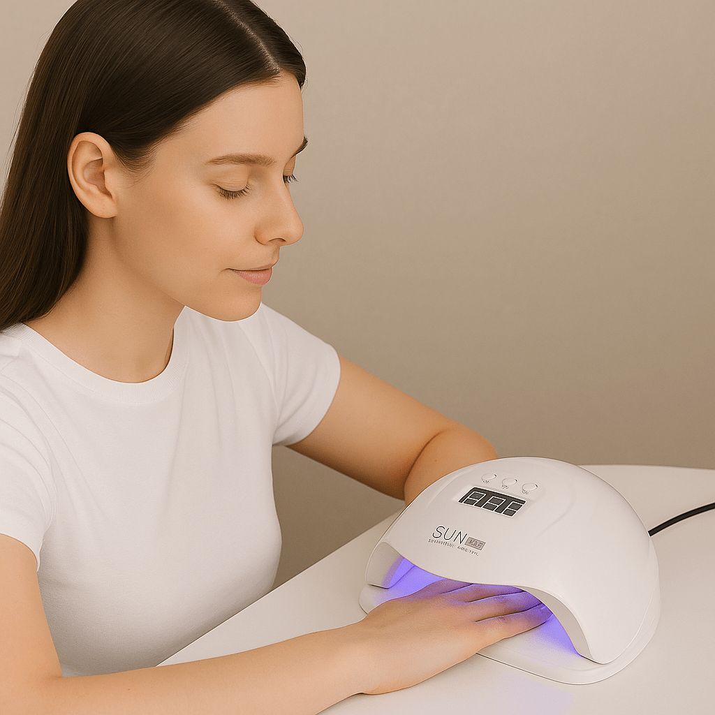 LÁMPARA UV CURVA COLOR BLANCA PARA UÑAS