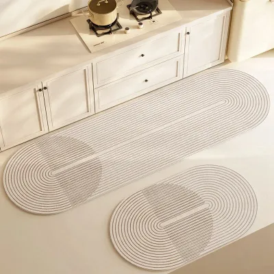 Super Absorbent Kitchen Floor Mat Long Diatomite Kitchen Rug Soft