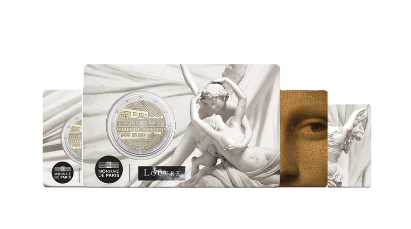 Juego Coincard Francia 2025 2 euro - Museo del Louvre