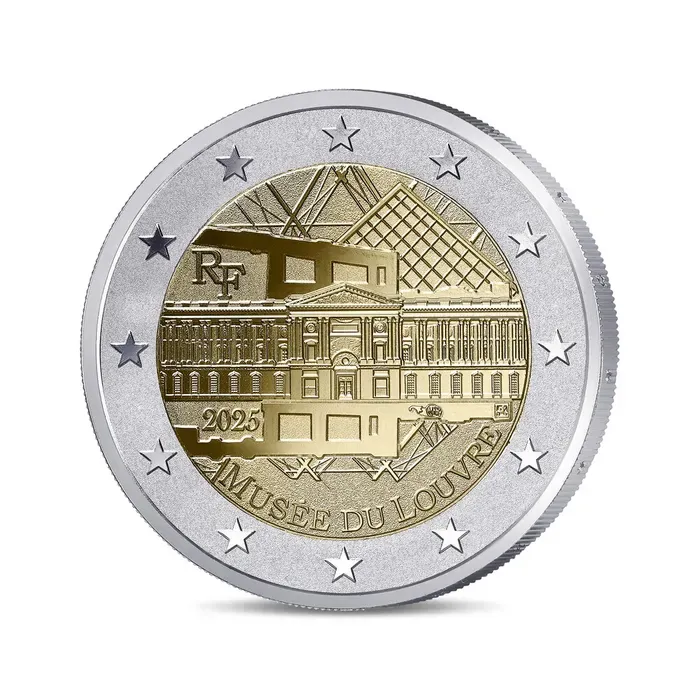 Juego Coincard Francia 2025 2 euro - Museo del Louvre