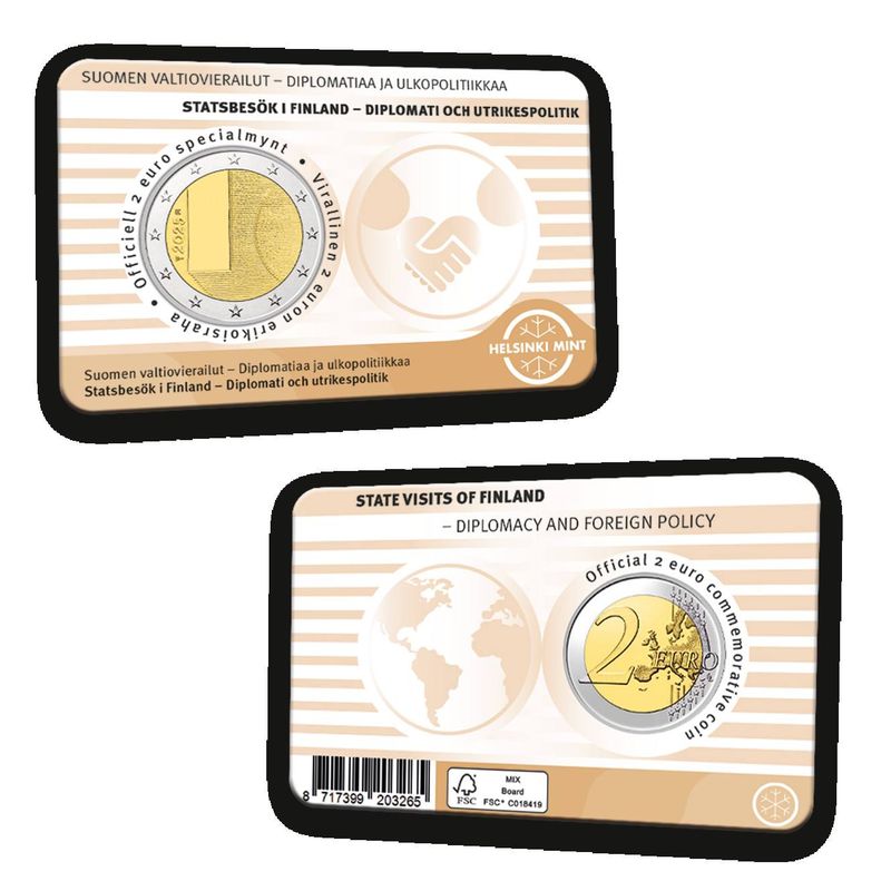 2 euro Finlandia 2025 - Diplomacia y política exterior