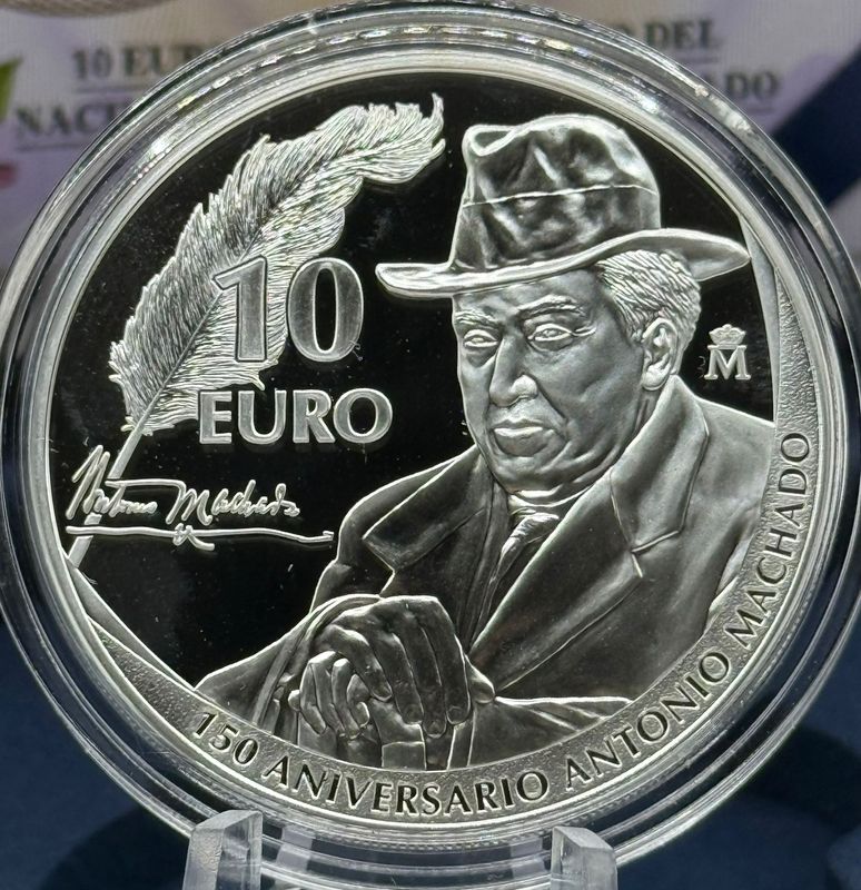 Proof 10 euro España 2025 - Antonio Machado