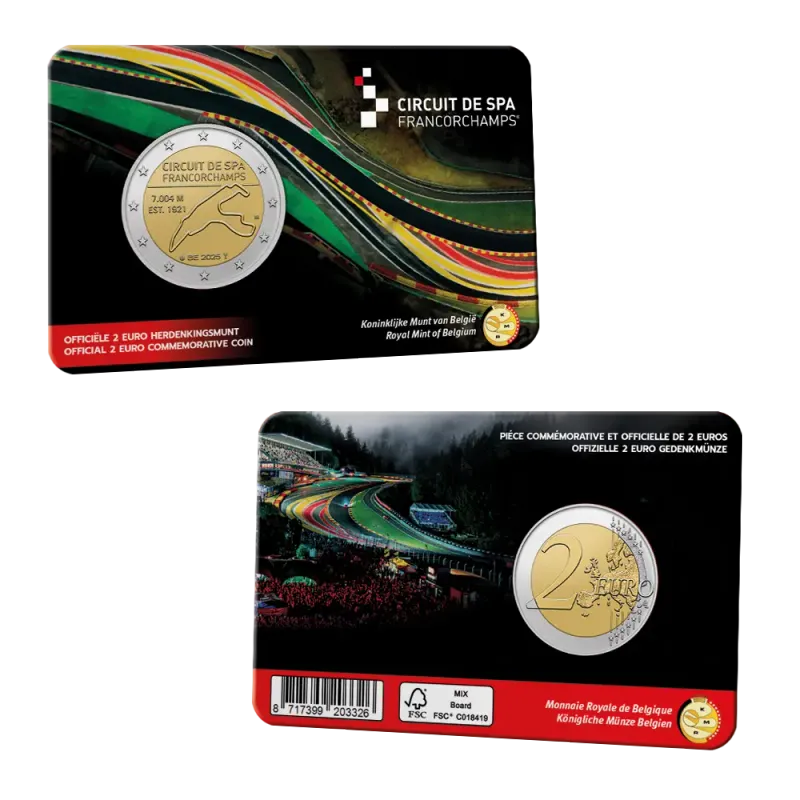 Coincard 2 euro Belgica 2025 - Circuit Spa