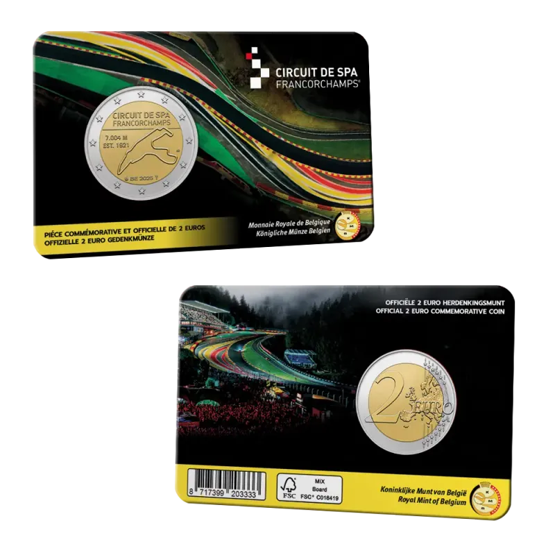 Coincard 2 euro Belgica 2025 - Circuit Spa