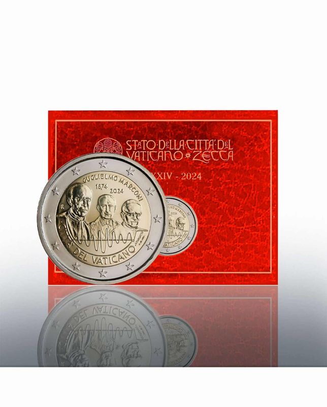 Cartera 2 euro Vaticano 2024 -  Guglielmo Marconi