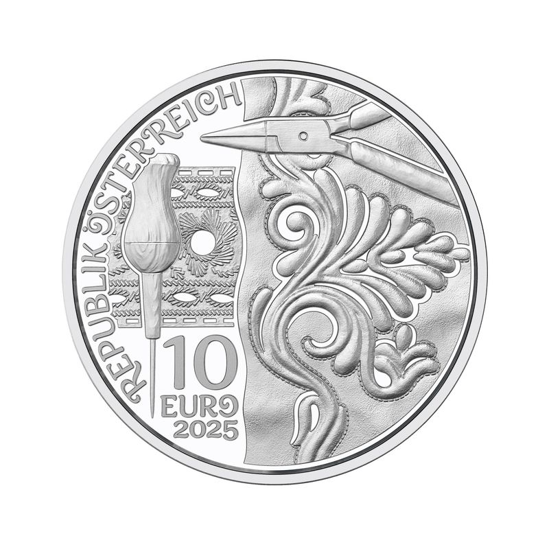 Proof 10 euro Austria 2025 - Vestido de cuero