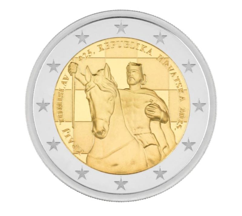 Proof 2 euro Croacia 2025 2 euro - 1100 Años del Reino de Croacia y la Coronación del Rey Tomislav
