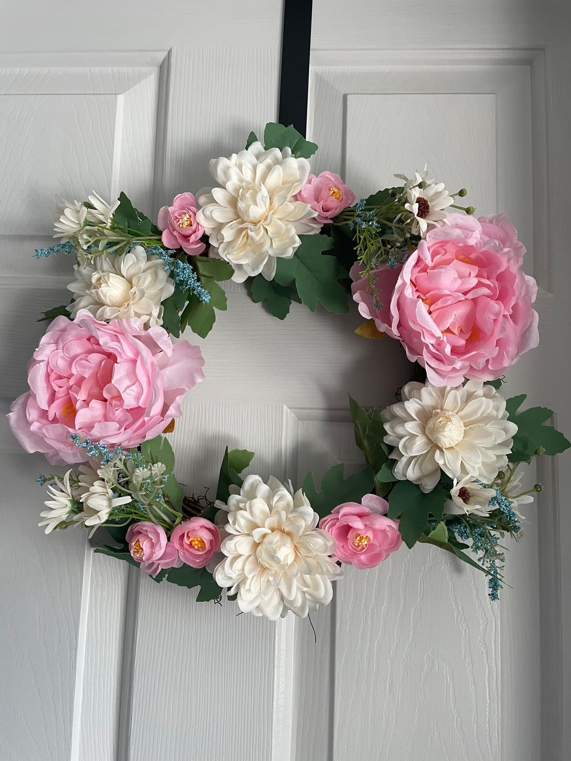 12&quot; Pink and Cream Wreath with Accents