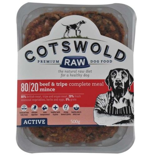 Cotswold Raw 80/20 Adult Working Beef and Tripe Mince 500g