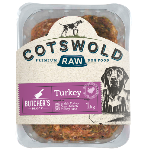 Cotswold Raw 80/10/10 Adult Working Turkey Mince 1kg