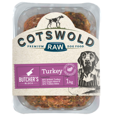 Cotswold Raw 80/10/10 Adult Working Turkey Mince 1kg