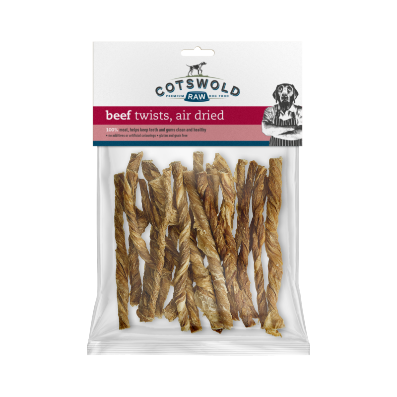 Cotswold Raw Natural Dried Treat Beef Twists 150g