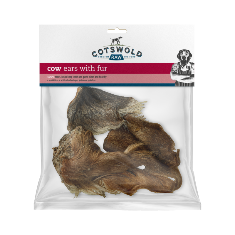 Cotswold Raw Natural Dried Treat Cows with Fur Ears x 3