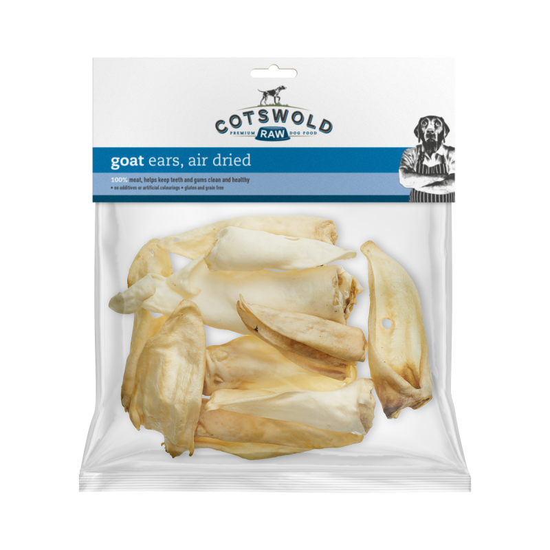 Cotswold Raw Natural Dried Treat Goat Ears x 7