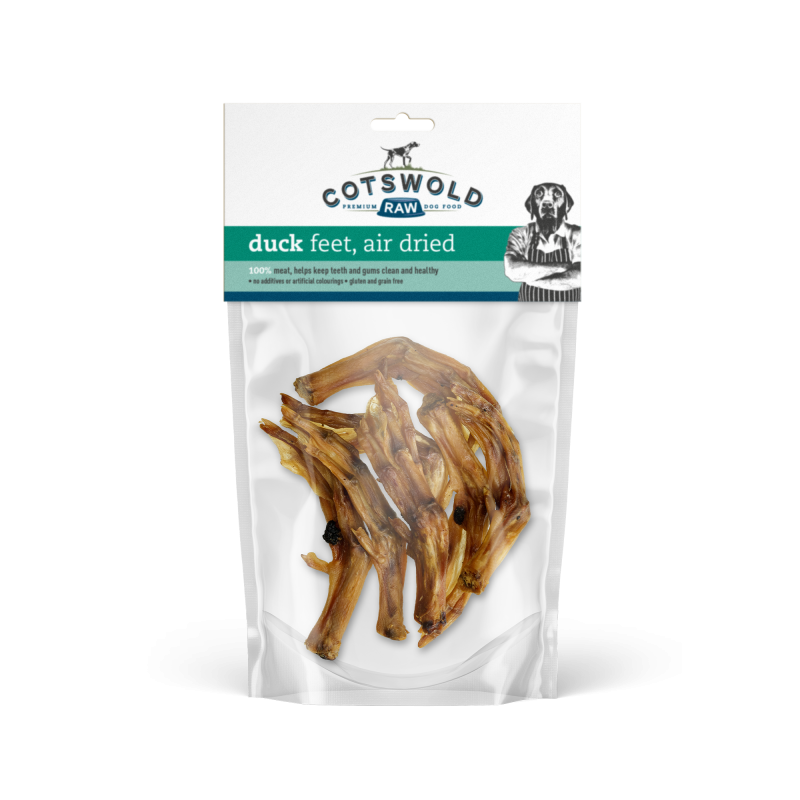 Cotswold Raw Natural Dried Treat Duck Feet 100g
