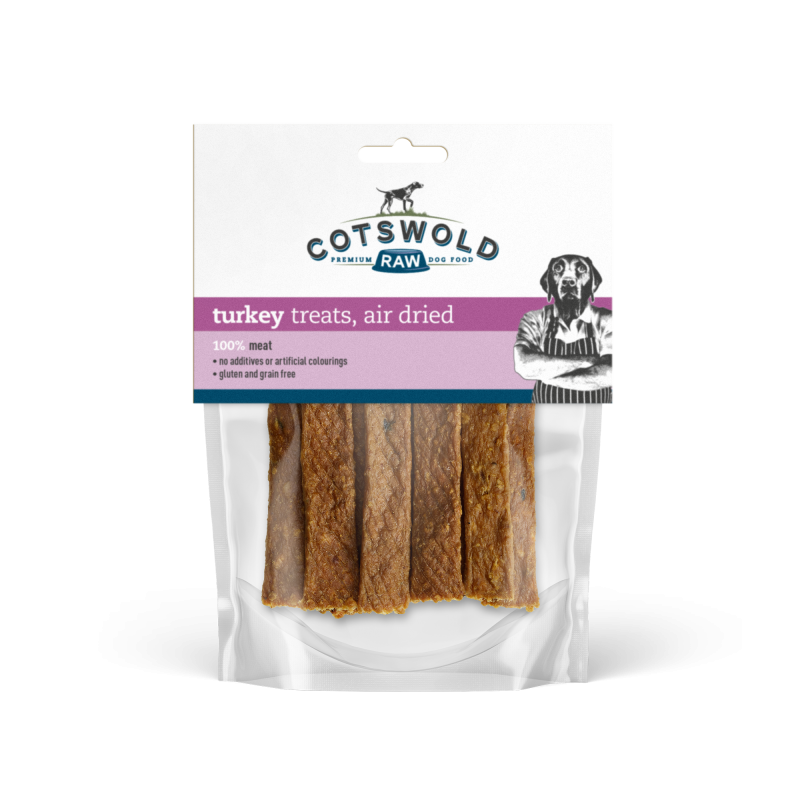 Cotswold Raw Natural Dried Treat Turkey Sticks 100g