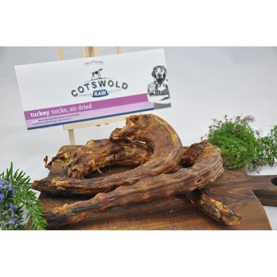 Cotswold Raw Natural Dried Treat Turkey Necks x 3