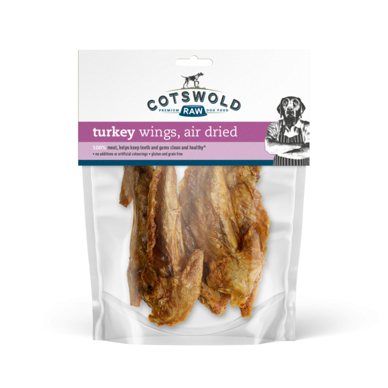 Cotswold Raw Natural Dried Treat Turkey Wings 250g
