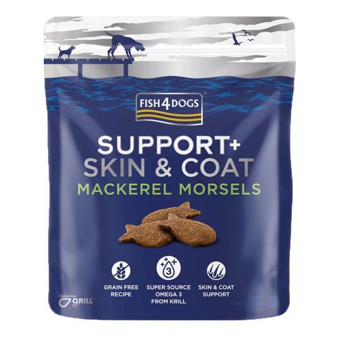 Fish4Dogs Support+ Skin &amp; Coat Mackerel Morsels 225g