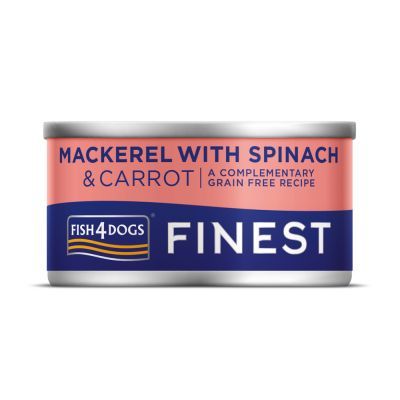 Fish4Dogs Finest Mackerel with Carrot &amp; Spinach 85g  (LL)