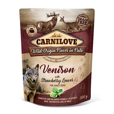 Carnilove Venison with Strawberry Leaves (Pate) 300g