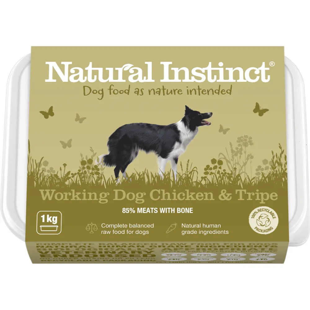 Natural Instinct Working Dog Chicken &amp; Tripe 1kg