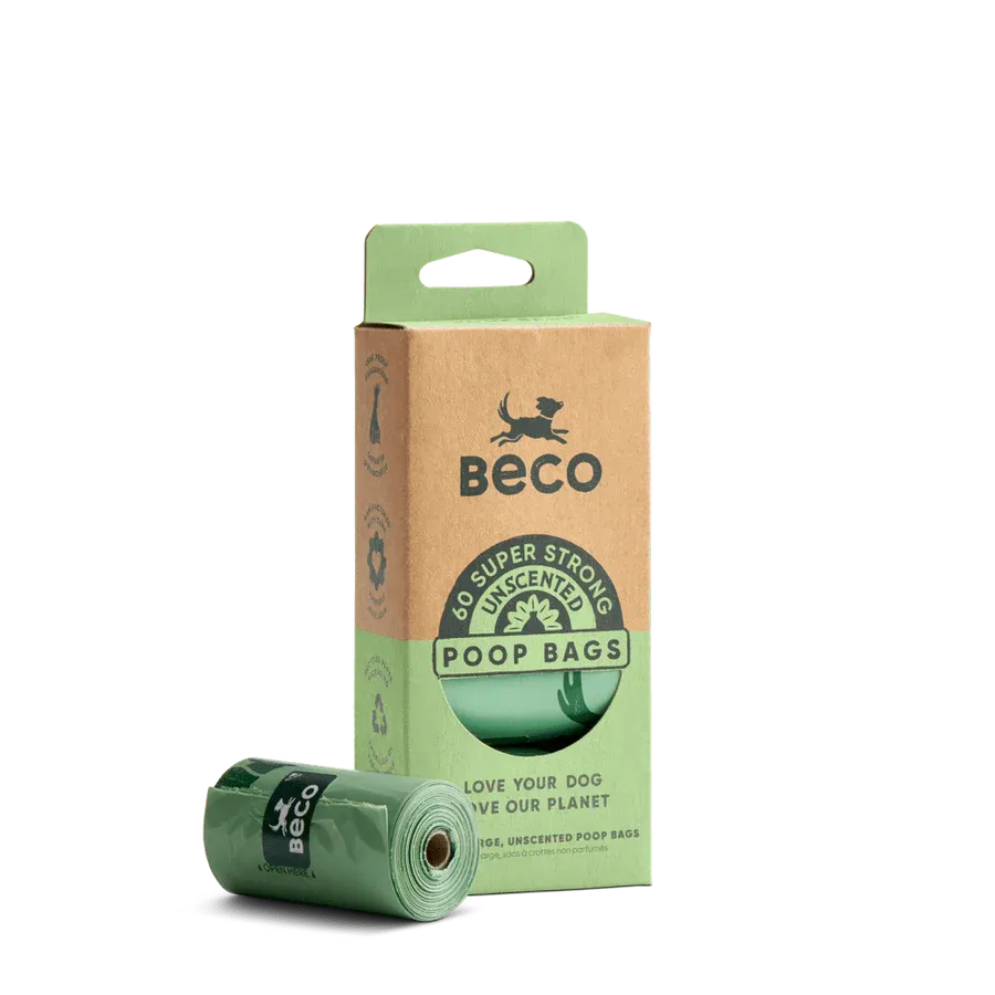 Beco Poop Bags Unscented 60 Bags 4x15