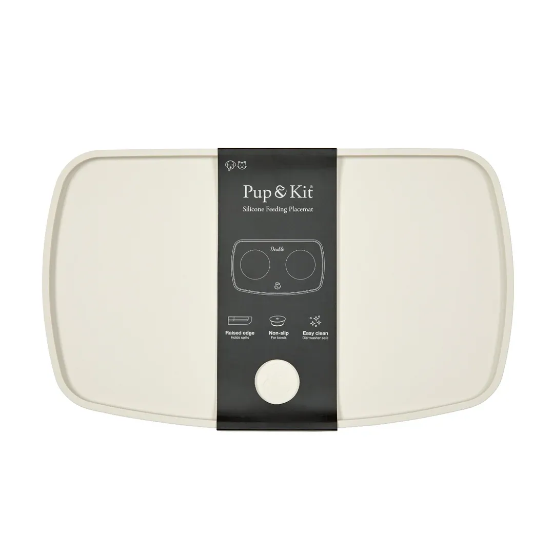 Pup &amp; Kit Silicone Feeding Placement Double Beige