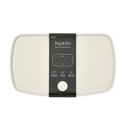 Pup &amp; Kit Silicone Feeding Placement Double Beige