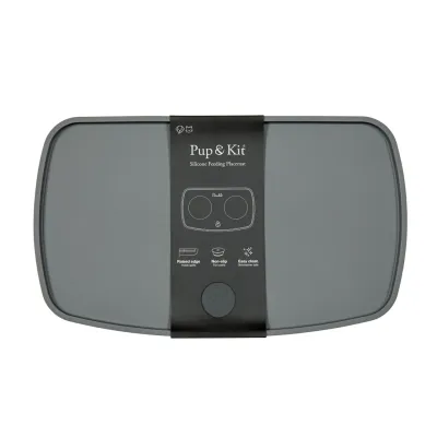 Pup &amp; Kit Silicone Feeding Placement Double Grey