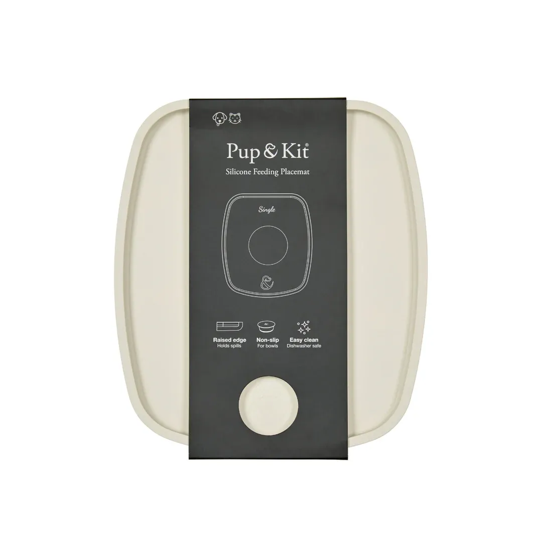 Pup &amp; Kit Silicone Feeding Placement Single Beige