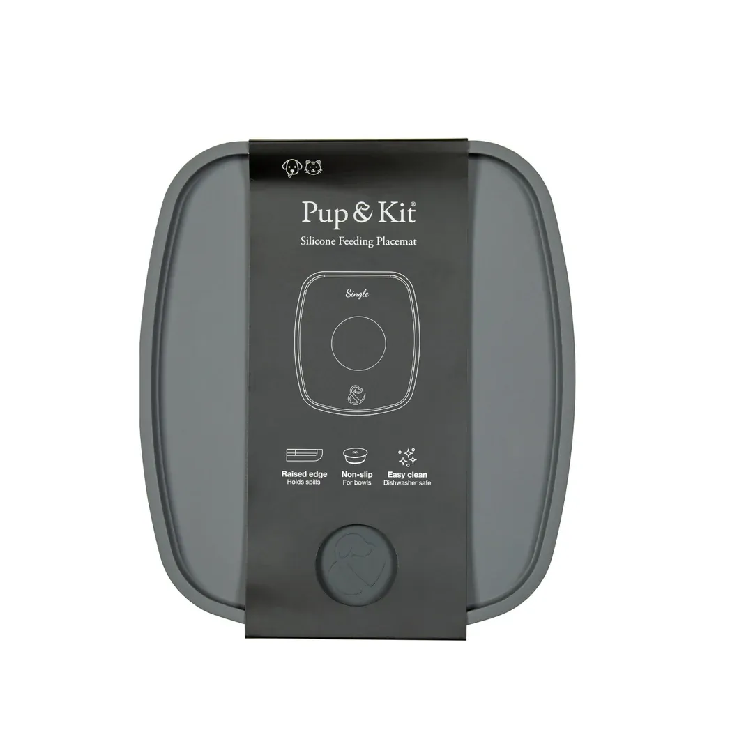 Pup &amp; Kit Silicone Feeding Placement Single Grey