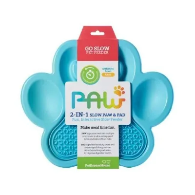 PAW 2-in-1 Slow Feeder &amp; Lick Pad Blue